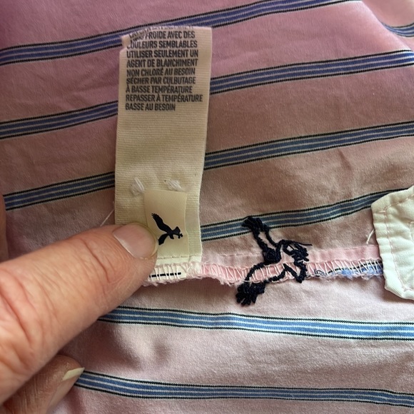 American Eagle Outfitters favorite shirt size 14 button-down collar eagle button - Picture 13 of 13
